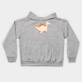 Orange Dino Kids Hoodie